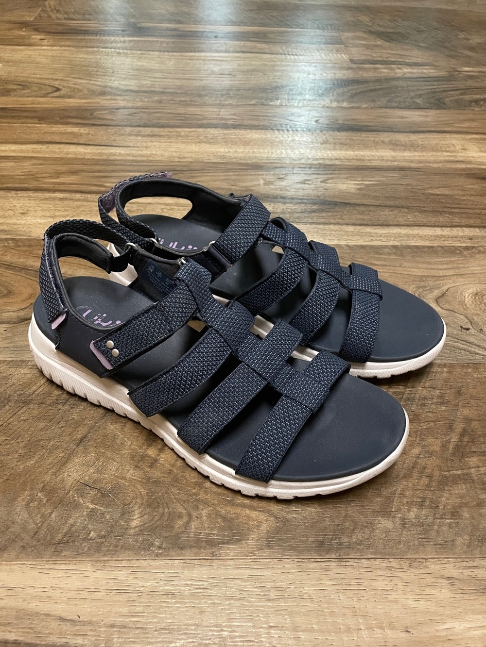 Ryka Women’s Iliana Fisherman Gladiator Sandals Navy Blue Active Outdoor Size 10